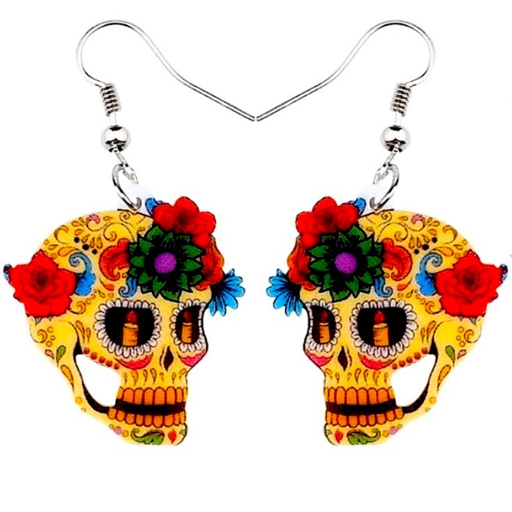 🌵4/$30 New Sugar Skull Dangle Earrings